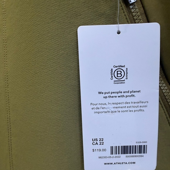 Athleta Headlands Hybrid Cargo Tight Green Cargo Pants Size 22 - Picture 4 of 14